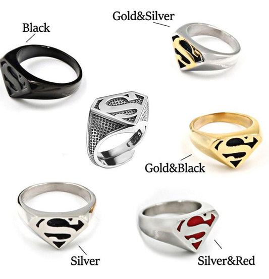 Superman Men's Ring European and American Fashion