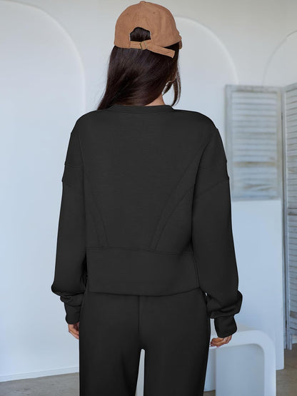 ANRABESS Womens 2 Piece Outfits Lounge Sets Cropped Sweatshirt Joggers Fashion Sweatsuit Sweat Set 2025 Winter Travel Outfits