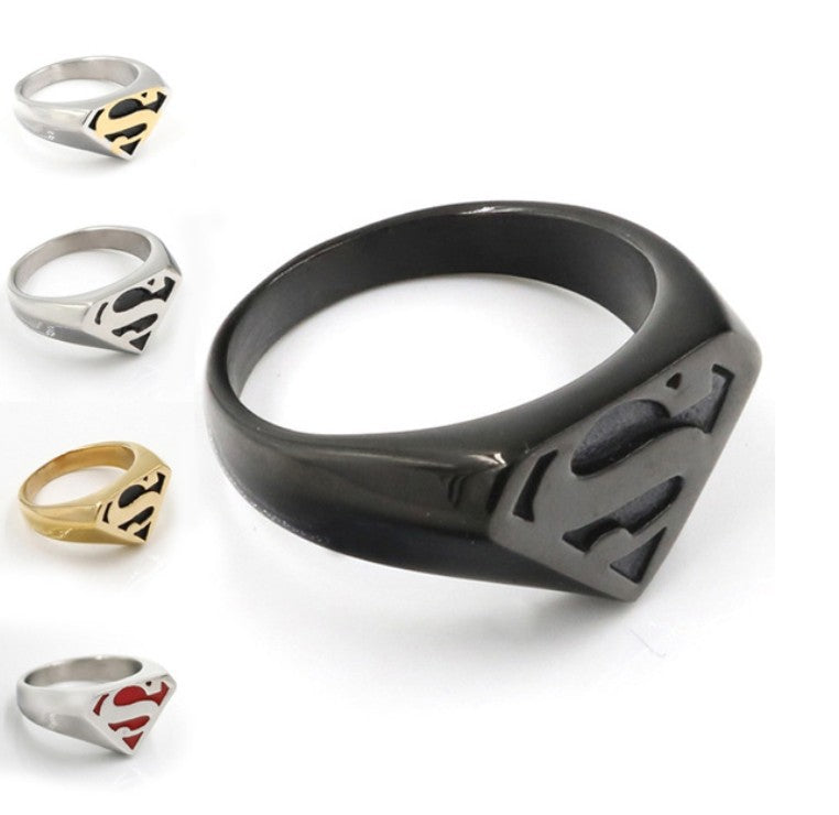 Superman Men's Ring European and American Fashion