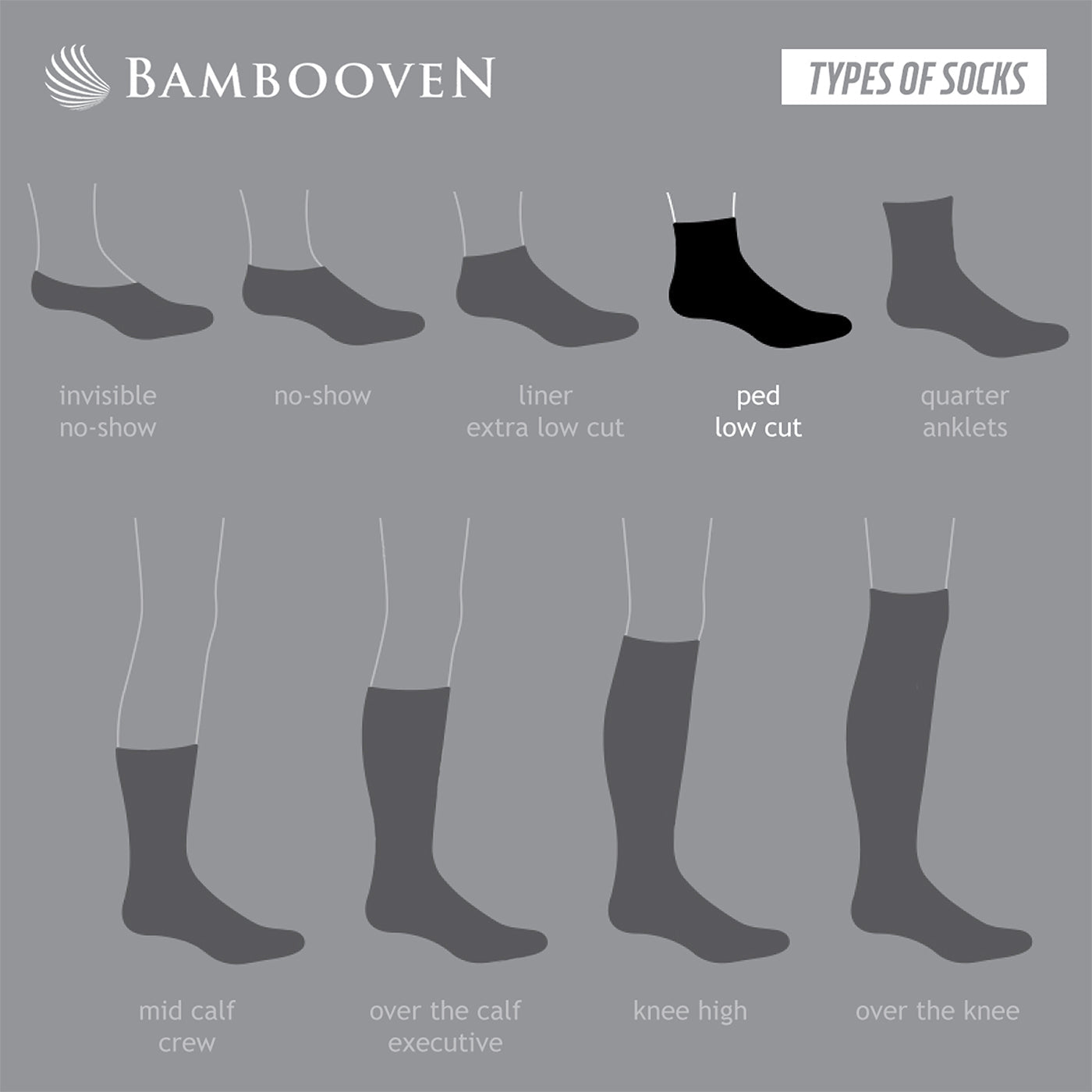 Bambooven Men’s Bamboo Lightweight Dress & Trouser Socks – (6 Pack) 634