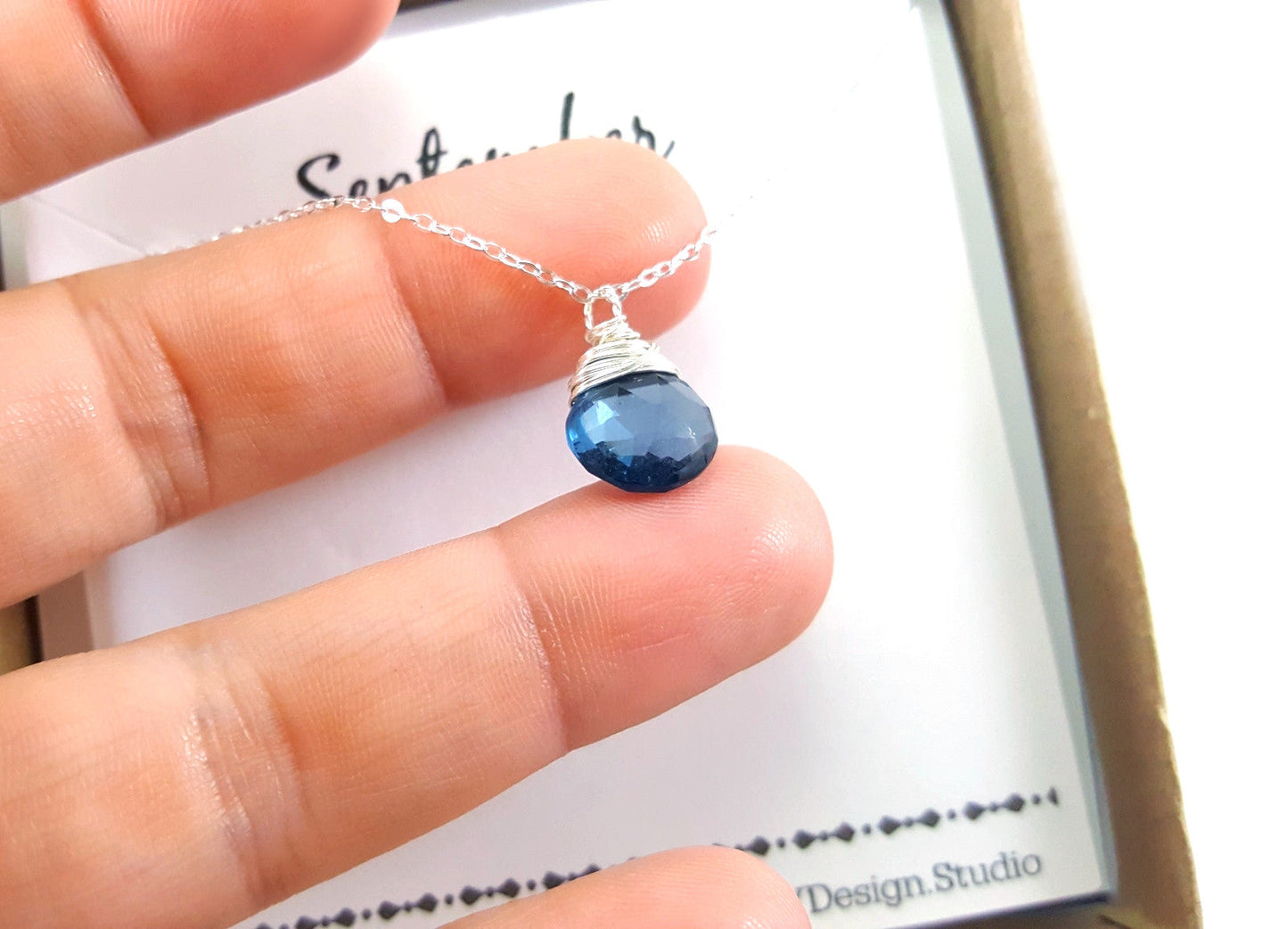 September Birthstone - Sterling Silver Necklace