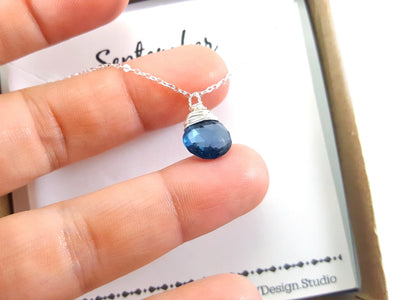 September Birthstone - Sterling Silver Necklace